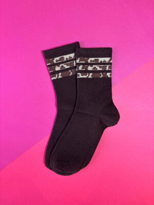 Animal Print Sports Style Crew Socks - Image 6