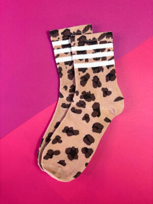 Animal Print Sports Style Crew Socks - Image 5
