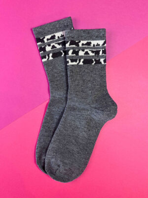 Animal Print Sports Style Crew Socks - Image 2