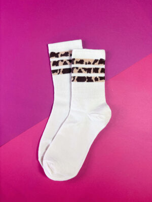 Animal Print Sports Style Crew Socks - Image 3