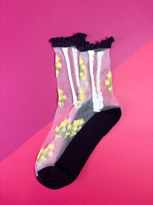 Floral Frill Glass Socks - Image 2