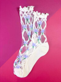 Floral Frill Glass Socks
