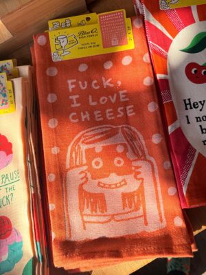 Fuck, I Love Cheese Tea Towel
