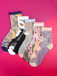 Floral Glass Socks