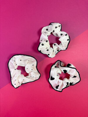White & Black Scrunchie