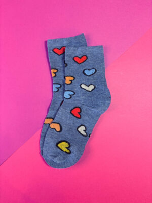 Kids Multi Heart Ankle Socks - Image 2