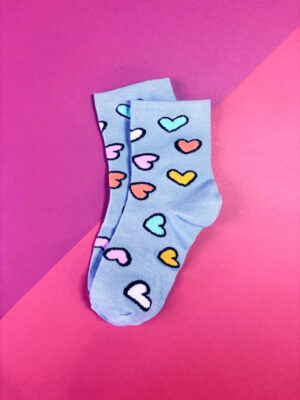Kids Multi Heart Ankle Socks - Image 4