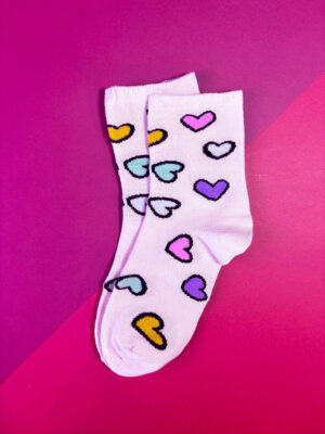 Kids Multi Heart Ankle Socks - Image 3