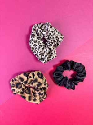 Black & Leopard Scrunchie