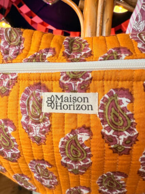 Orange Paisley Print Quilted Cross Body Stroller Bag - Image 3