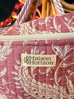 Pink Paisley Print Quilted Cross Body Stroller Bag - Image 4