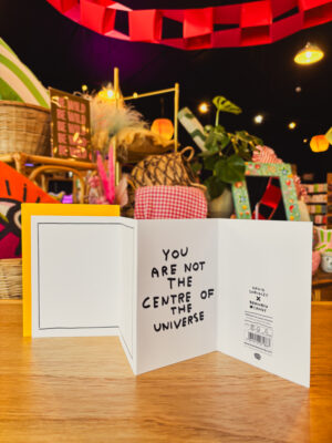 Not The Centre Of The Universe Concertina Card - David Shrigley X Brainbox Candy - Image 2