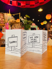 Sorry Concertina Card - David Shrigley X Brainbox Candy
