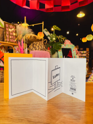 Sorry Concertina Card - David Shrigley X Brainbox Candy - Image 2