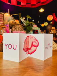 You Are Irrelevant Concertina Card - David Shrigley X Brainbox Candy
