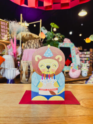 Lion Birthday Cake Card