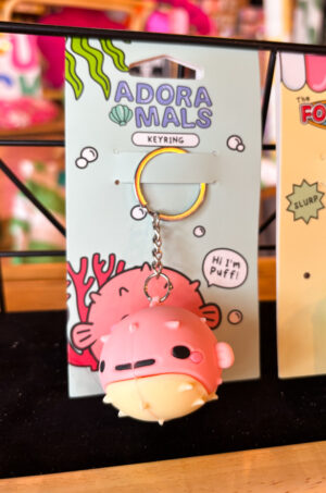Puffer Fish 3D Adoramals Keyring