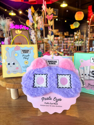 Purple Pasta Eyes Fluffy Eye Mask