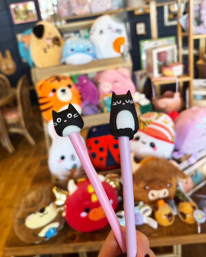 Feline Fine Black Cat Fine Tip Pen
