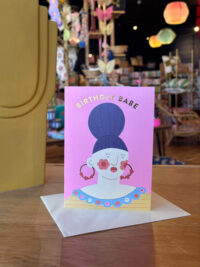 Birthday Babe Pink Portrait Card