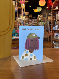 Happy Birthday Light Blue Portrait Card