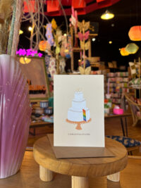 Congratulations Wedding Day Rainbow Cake Card
