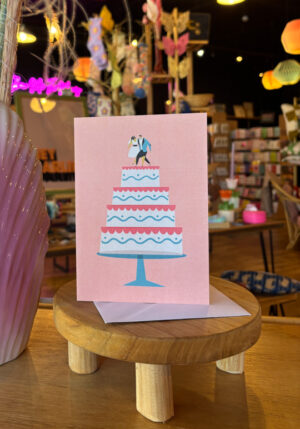 Pink Wedding Cake Card