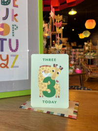 Giraffe Age 3 Birthday Card