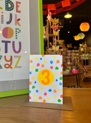 Spots Age 3 Birthday Card
