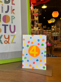 Spots Age 4 Birthday Card