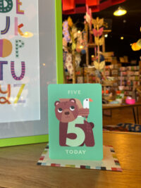 Bear Age 5 Birthday Card