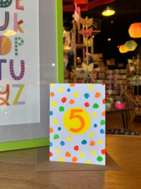 Spots Age 5 Birthday Card