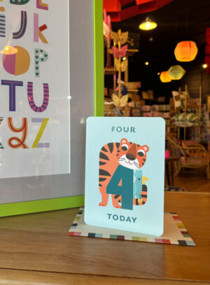 Tiger Age 4 Birthday Card