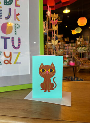 Spotty Cat Greetings Card
