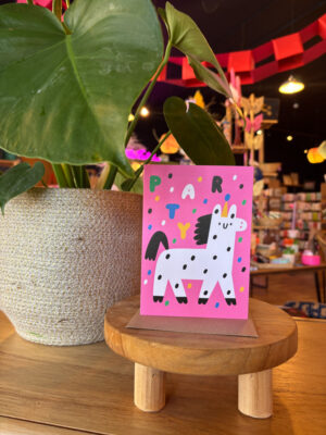 Pink Party Unicorn Card