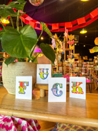 Roll Up! Roll Up! Alphabet Greetings Card
