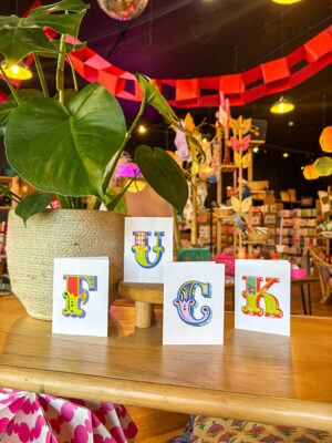 Roll Up! Roll Up! Alphabet Greetings Card