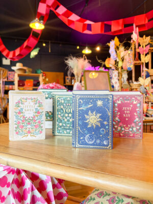 Vintage Book-Inspired Notecard Set – Pack of 12