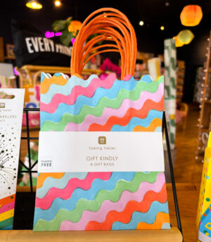 Wavy Multi Coloured Paper Party Bags