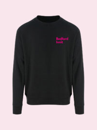 Bedford Innit Black Sweatshirt with Pink Print